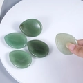 Five polished green aventurine thumb stones in water drop shape for stress relief - Green Aventurine