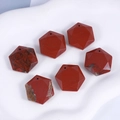 Faceted red jasper star of David pendant with natural patterns for DIY necklace making - Red Jasper