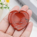 Polished red jasper heart worry stone for stress relief and healing therapy - Red Jasper