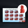 Set of 12 hand-carved red jasper cat figurines in a premium window display box - Red Jasper