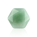 Faceted natural green crystal star stone with geometric cutting on white background - Aventurine (No Hole Faceted Hexagram)
