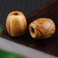 Polished natural agate stone cylinder beads with unique yellow and brown vein patterns - 16*18mm / Jasper