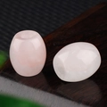 Pink quartz barrel beads with 5mm large holes for DIY jewelry making accessories - 16*18mm / Rose Quartz