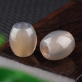 Translucent milky white agate barrel beads 16x18mm for DIY jewelry making - 16*18mm / Grey Agate