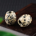 Dalmatian Jasper barrel beads 16x18mm with 5mm large hole for jewelry making - 16*18mm / Dalmatian Jasper