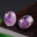 Purple amethyst barrel bead with 5mm hole for DIY jewelry making and crafts - 16*18mm / Amethyst