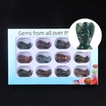 12-piece set of natural crystal angel statues in display box with tiger eye and agate - India Agate