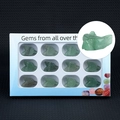 Green aventurine gemstone wolf head carving set in a 12-piece white display gift box - Green Aventurine