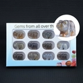 Coffret de 12 figurines d'ours polaires sculptées en agate et pierres précieuses - 1 Pouce Agate Naturelle