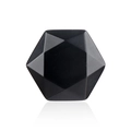 Polished hexagon star-cut black agate natural crystal stone accessory with mirror reflection - Obsidian (No Hole Faceted Hexagram)