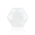 Polished translucent white crystal Merkaba star stone for meditation and home decor - Clear Quartz (No Hole Faceted Hexagram)