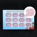 Set of 12 natural rose quartz hippo figurines in a blue creative gift box set - Rose Quartz