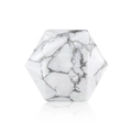 Star of David shaped white howlite stone with natural gray veins for home decoration - Howlite (No Hole Faceted Hexagram)