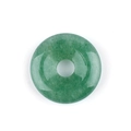 Pendaglio a ciambella in cristallo di avventurina verde naturale da 20 mm lucido - Aventurina verde