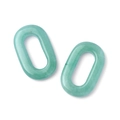 Colgantes de anillo ovalados de aventurina verde claro natural para joyas DIY - Aventurina Verde