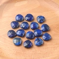 Lapis lazuli heart faceted pendants with gold flecks for DIY jewelry making - Lapis Lazuli