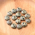 Faceted dalmatian jasper triangular stone beads for DIY jewelry making and necklaces - Dalmatian Jasper