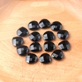 Polished faceted black heart crystal pendants with top hole for DIY jewelry making - Obsidian