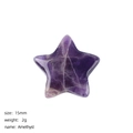 15mm star-shaped natural amethyst crystal stone carving with polished purple finish - Amethyst