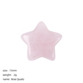 Polished 15mm rose quartz star stone pendant for DIY jewelry and decor - Rose Quartz