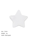 15mm star-shaped clear quartz crystal stone ornament with smooth polished surface - White Crystal