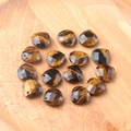 Faceted tiger eye stone triangle pendant beads for DIY necklace and jewelry making - Tiger's Eye