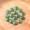 Faceted heart-shaped green aventurine stone beads for DIY jewelry making - Green Aventurine