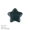 15mm natural deep green agate star ornament with smooth polished crystal texture - India Agate