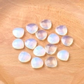 Faceted heart-shaped opal stone beads with top-drilled holes for DIY jewelry - Opal (Synthetic)