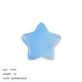 15mm blue synthetic opal star charm with polished finish for DIY jewelry crafts - Opal