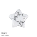 15mm natural howlite stone carved in a star shape with unique gray marble textures - Howlite