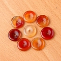 Eight natural agate donut beads in warm red and orange tones for DIY jewelry making - Red Agate (1pc)