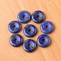 Set of 8 deep blue lapis lazuli donut pendants with natural golden pyrite flecks - Lapis Lazuli (1 Piece)