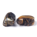 Hand-carved tiger eye stone animal figurines with natural golden silky luster - Tiger's Eye