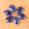 Lapis lazuli hangers met gouden rand voor het maken van doe-het-zelf sieraden - Lapis lazuli