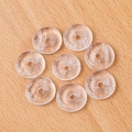 Set of 8 natural white crystal donut beads with ice crack texture for DIY jewelry - Clear Quartz (1pc)