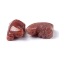 Figurine di lucertola in cristallo di quarzo fragola rosso marrone lucido per decorazione - Aventurina viola