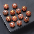 Perle a zucca in goldstone bruno-rossastro con occhielli in metallo per gioielli fai da te - Pietra del sole (Sintetico)