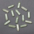 Pendentifs hexagonaux en cristal naturel vert clair poli pour la création de bijoux DIY - Aventurine (Sans Trou Pièce Unique) / 6x21mm