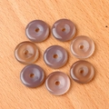 Grey-purple translucent agate donut pendants with smooth round natural stone texture - Grey Agate (1pc)