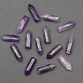 Pointes de prisme hexagonal en améthyste pour la création de bijoux DIY artisanaux - Améthyste (Sans Trou Pièce Unique) / 6x21mm