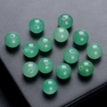 Set of 13 natural green agate beads with smooth finish for DIY jewelry making - Single Piece (6mm) / Green Aventurine