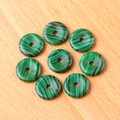 Malachite pattern stone donut pendants for DIY jewelry making with green black stripes - Synthetic Malachite (1 Piece)