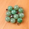 Pendentifs boules de cristal aventurine verte 14mm avec attaches en métal argenté - Aventurine Verte (Pendentif Seul)