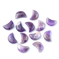 Crescent moon shaped purple amethyst crystal stone for DIY jewelry making - Amethyst