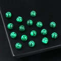 6mm green malachite style round beads with hole for DIY jewelry making and earring settings - Single Piece (6mm) / Malachite