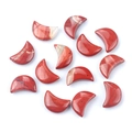 Red Jasper crescent moon polished stone crystals for DIY jewelry making material - Red Jasper