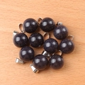 Pendentifs boules 14mm en pierre de sable bleu avec fermoirs en métal argenté - Blue Goldstone (Synthetic) (Pendant Only)