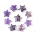 Polished amethyst star-shaped natural gemstones in a set of nine pieces - Amethyst