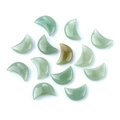 Green aventurine crescent moon stones with smooth polished finish for DIY jewelry - Green Aventurine